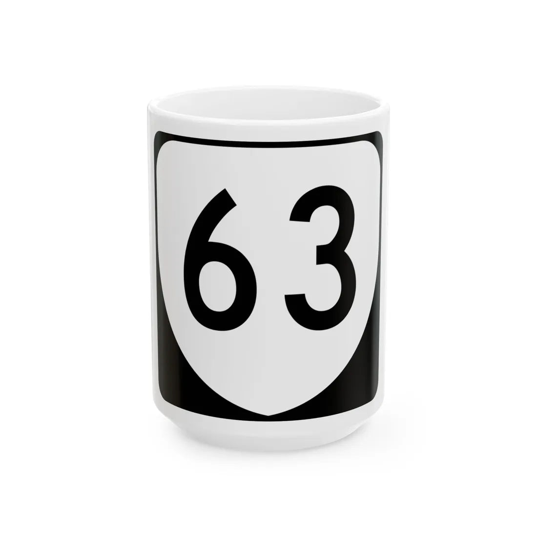 Virginia 63 (Virginia) (Road Sign) White Coffee Mug 15oz - Go Mug Yourself