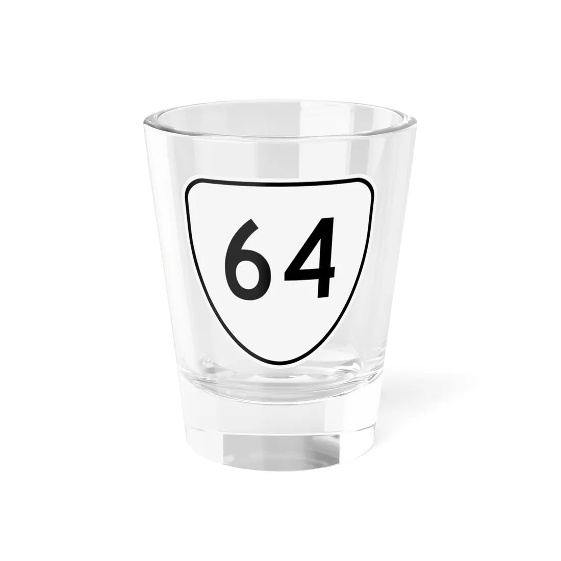 Virginia 64 1956 (Virginia) (Road Sign) Shot Glass 1.5oz 1.5oz - Go Mug Yourself