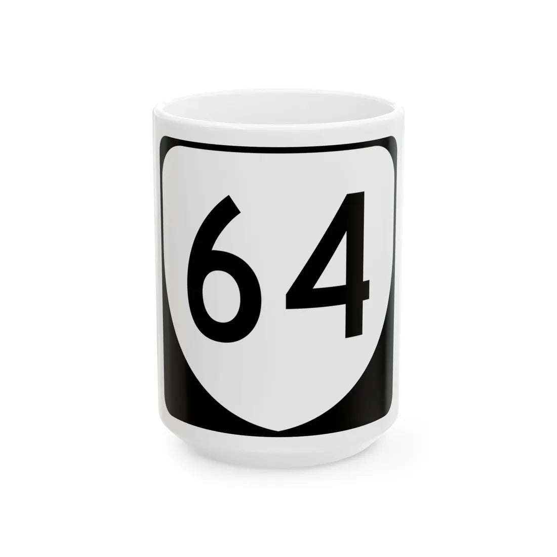 Virginia 64 (Virginia) (Road Sign) White Coffee Mug 15oz - Go Mug Yourself