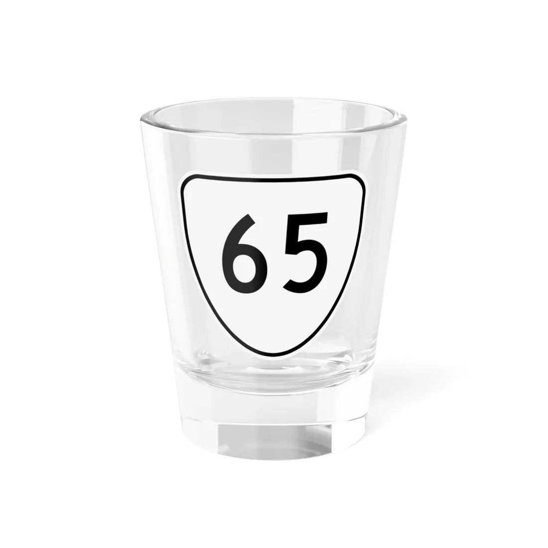 Virginia 65 1956 (Virginia) (Road Sign) Shot Glass 1.5oz 1.5oz - Go Mug Yourself