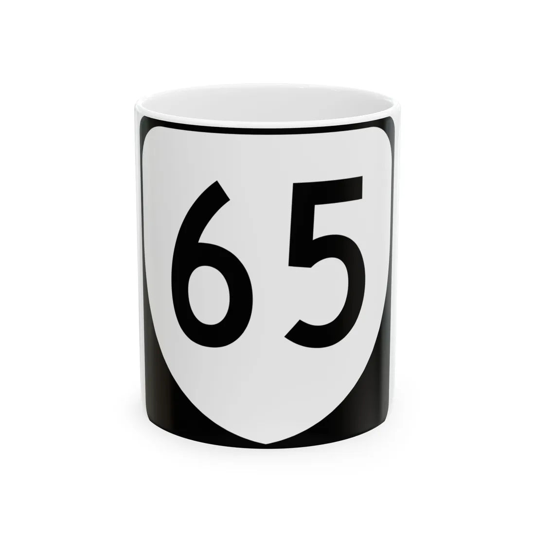 Virginia 65 (Virginia) (Road Sign) White Coffee Mug 11oz - Go Mug Yourself