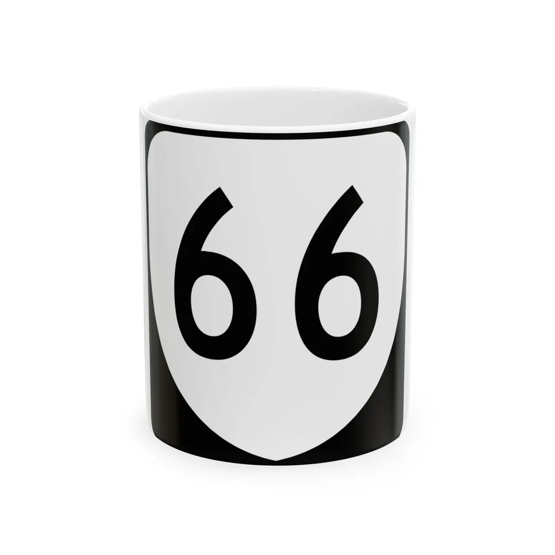 Virginia 66 (Virginia) (Road Sign) White Coffee Mug 11oz - Go Mug Yourself