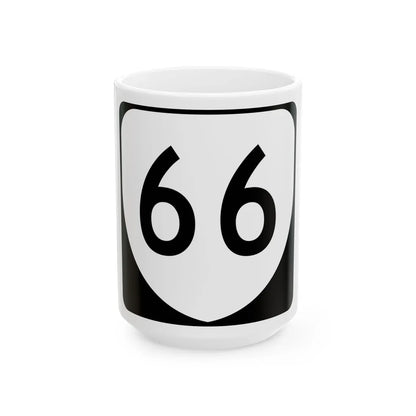 Virginia 66 (Virginia) (Road Sign) White Coffee Mug 15oz - Go Mug Yourself