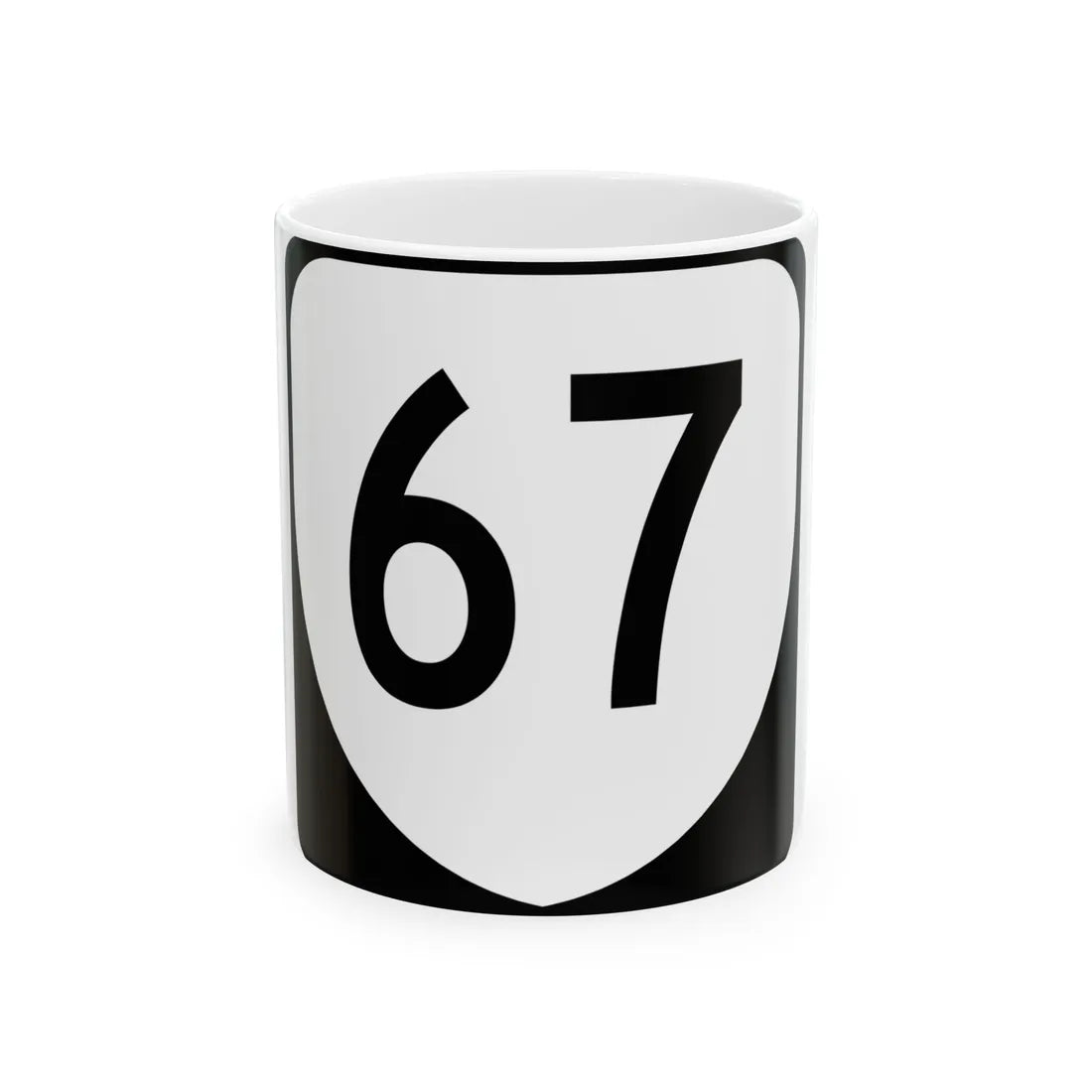 Virginia 67 (Virginia) (Road Sign) White Coffee Mug 11oz - Go Mug Yourself