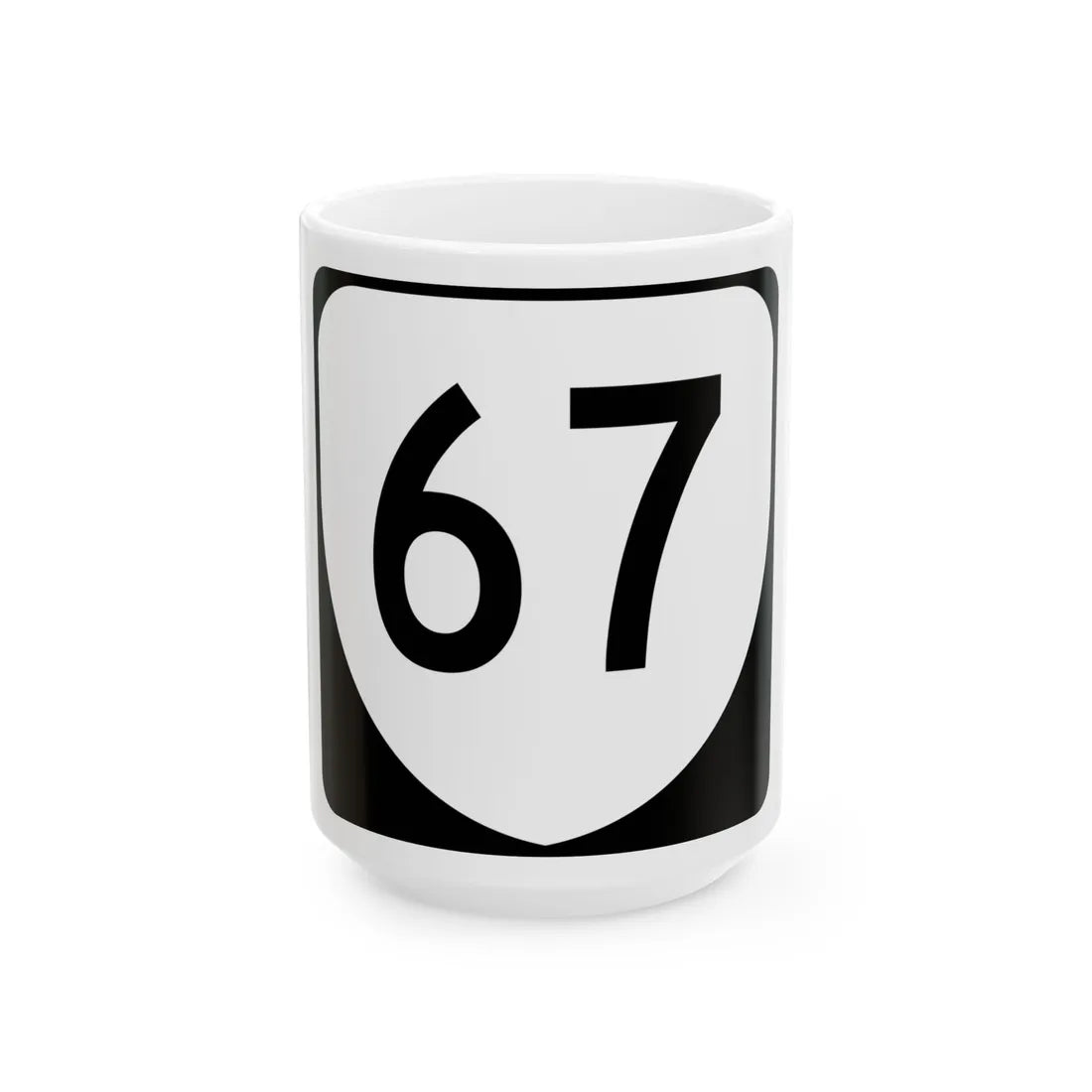 Virginia 67 (Virginia) (Road Sign) White Coffee Mug 15oz - Go Mug Yourself