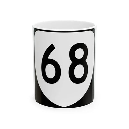 Virginia 68 (Virginia) (Road Sign) White Coffee Mug 11oz - Go Mug Yourself