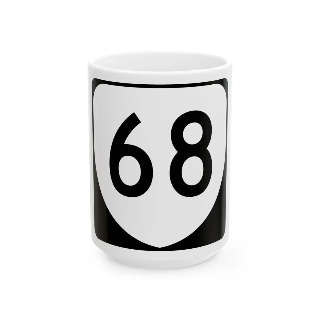Virginia 68 (Virginia) (Road Sign) White Coffee Mug 15oz - Go Mug Yourself