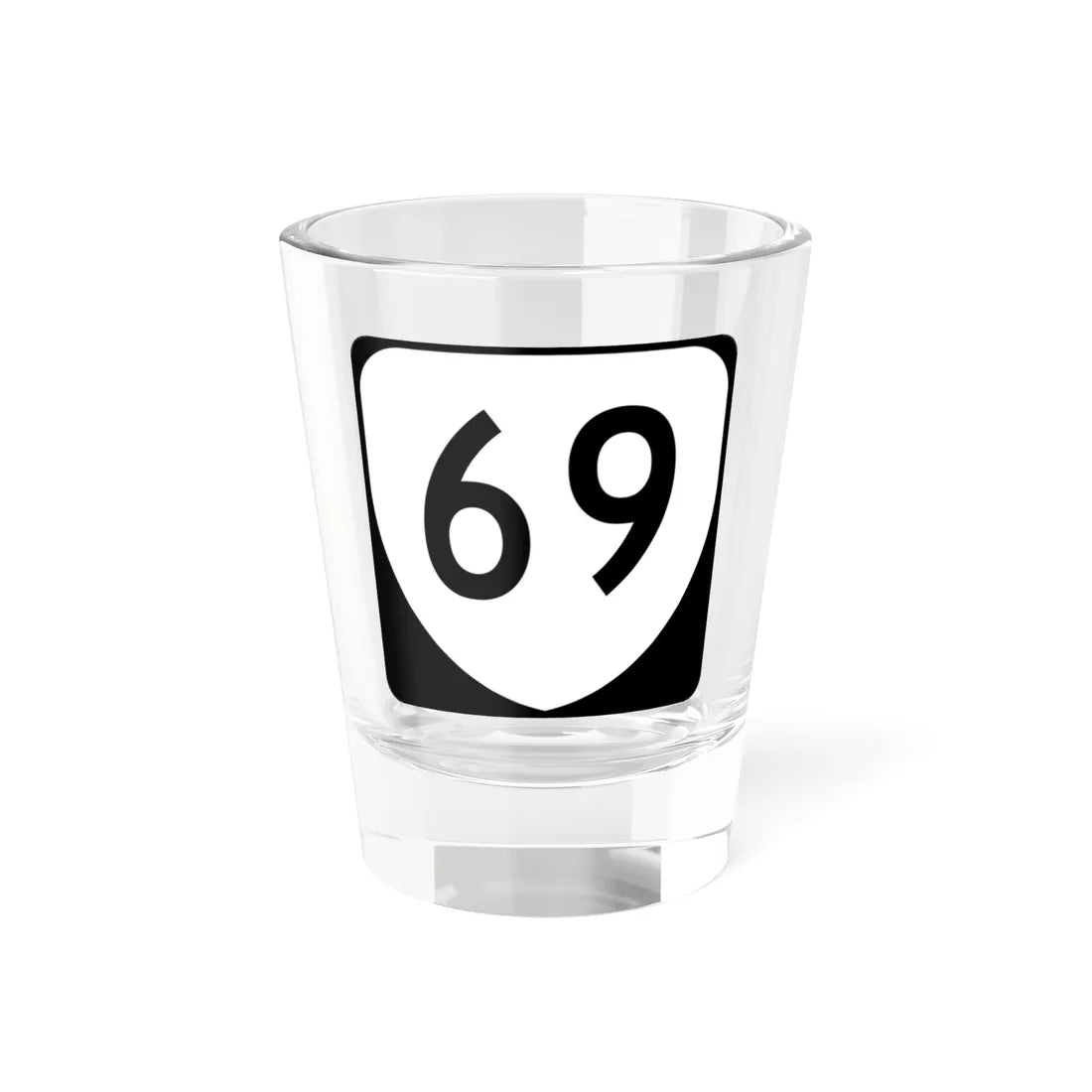 Virginia 69 (Virginia) (Road Sign) Shot Glass 1.5oz 1.5oz - Go Mug Yourself