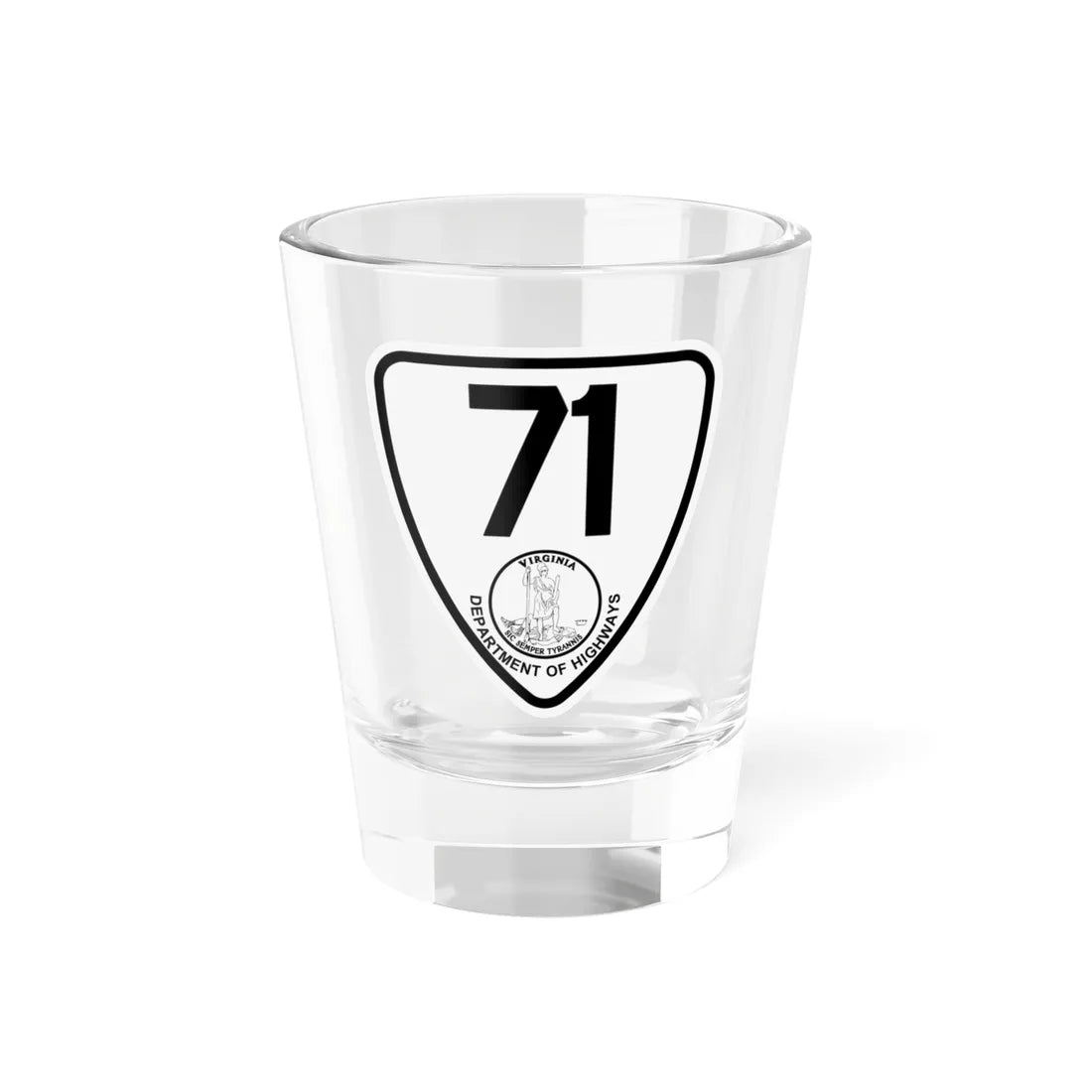 Virginia 71 1924 (Virginia) (Road Sign) Shot Glass 1.5oz 1.5oz - Go Mug Yourself