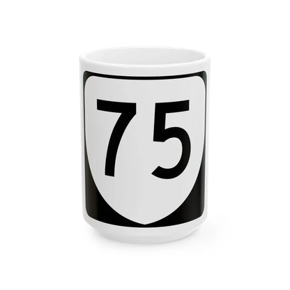 Virginia 75 (Virginia) (Road Sign) White Coffee Mug 15oz - Go Mug Yourself