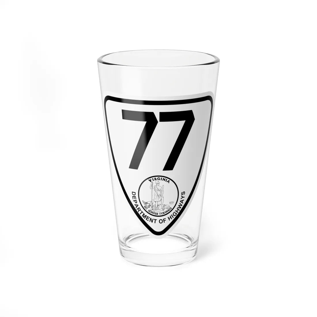 Virginia 77 1924 (Virginia) (Road Sign) Pint Glss 16oz 16oz - Go Mug Yourself