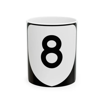 Virginia 8 (Virginia) (Road Sign) White Coffee Mug 11oz - Go Mug Yourself