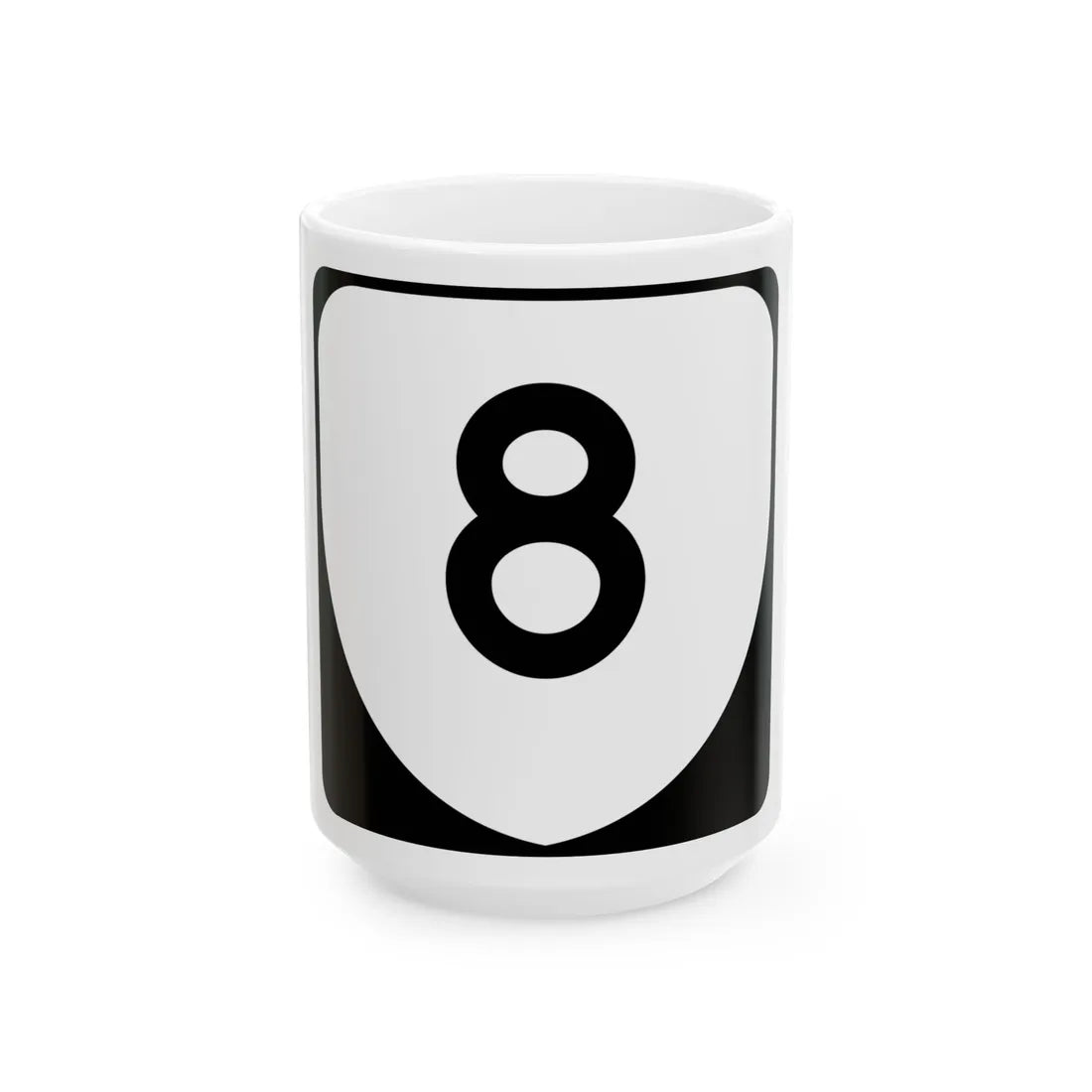 Virginia 8 (Virginia) (Road Sign) White Coffee Mug 15oz - Go Mug Yourself
