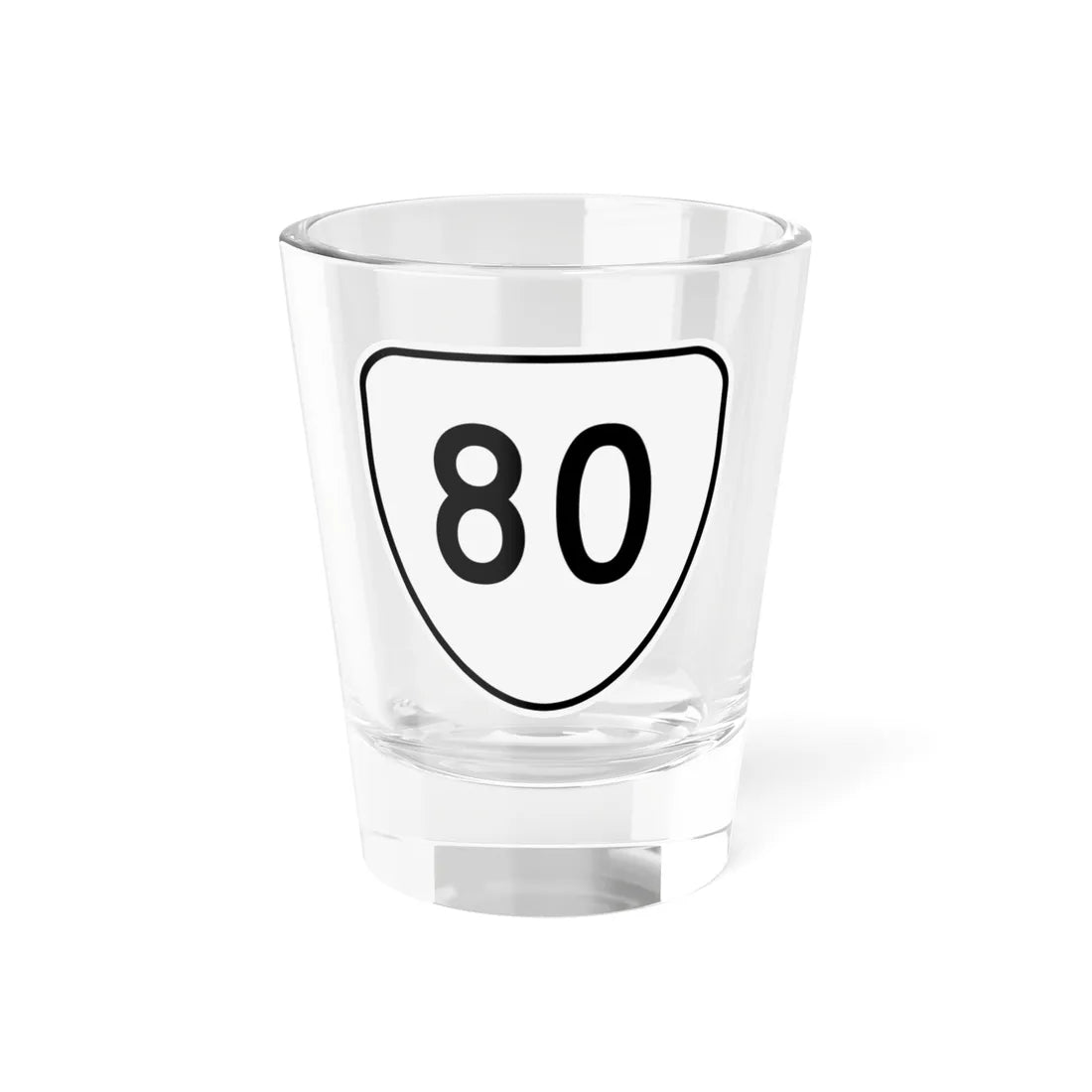 Virginia 80 1956 (Virginia) (Road Sign) Shot Glass 1.5oz 1.5oz - Go Mug Yourself