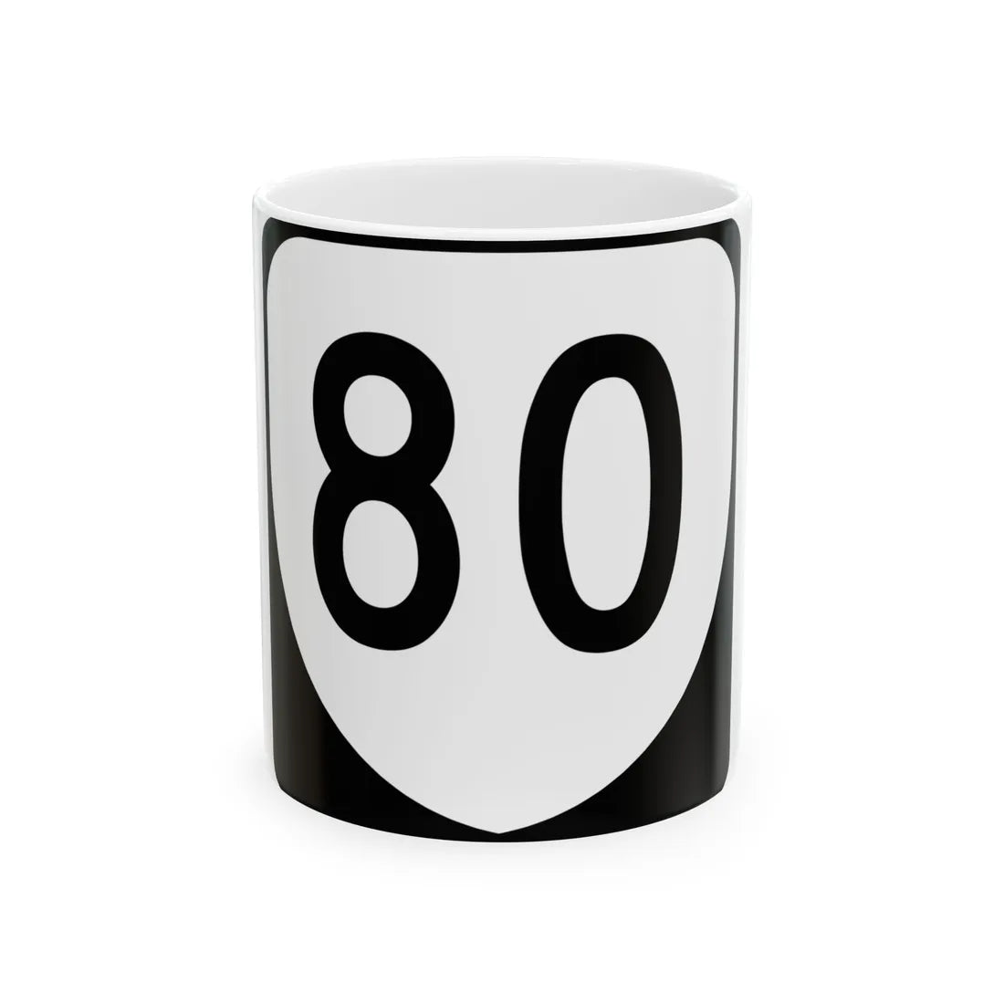 Virginia 80 (Virginia) (Road Sign) White Coffee Mug 11oz - Go Mug Yourself