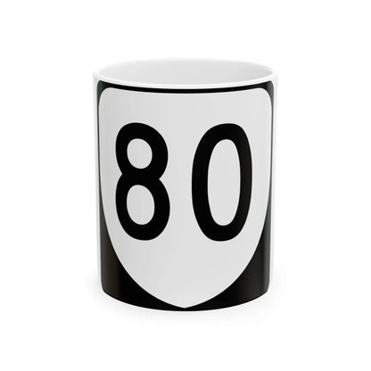 Virginia 80 (Virginia) (Road Sign) White Coffee Mug 11oz - Go Mug Yourself