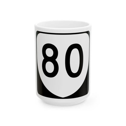 Virginia 80 (Virginia) (Road Sign) White Coffee Mug 15oz - Go Mug Yourself