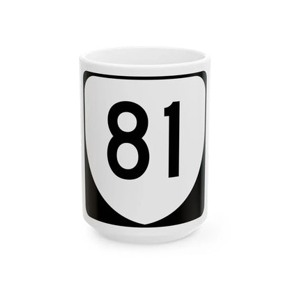 Virginia 81 (Virginia) (Road Sign) White Coffee Mug 15oz - Go Mug Yourself