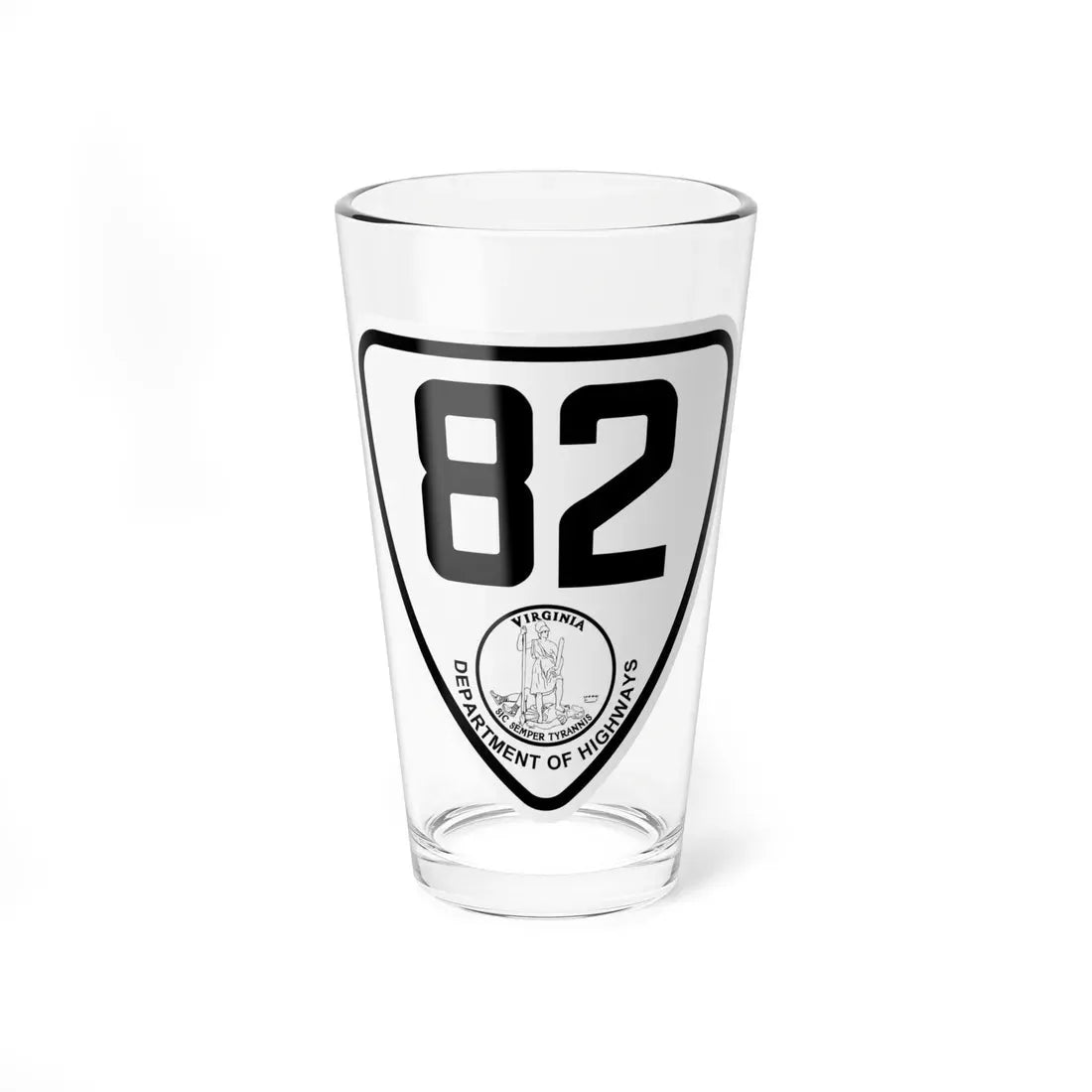 Virginia 82 1924 (Virginia) (Road Sign) Pint Glass 16oz 16oz - Go Mug Yourself