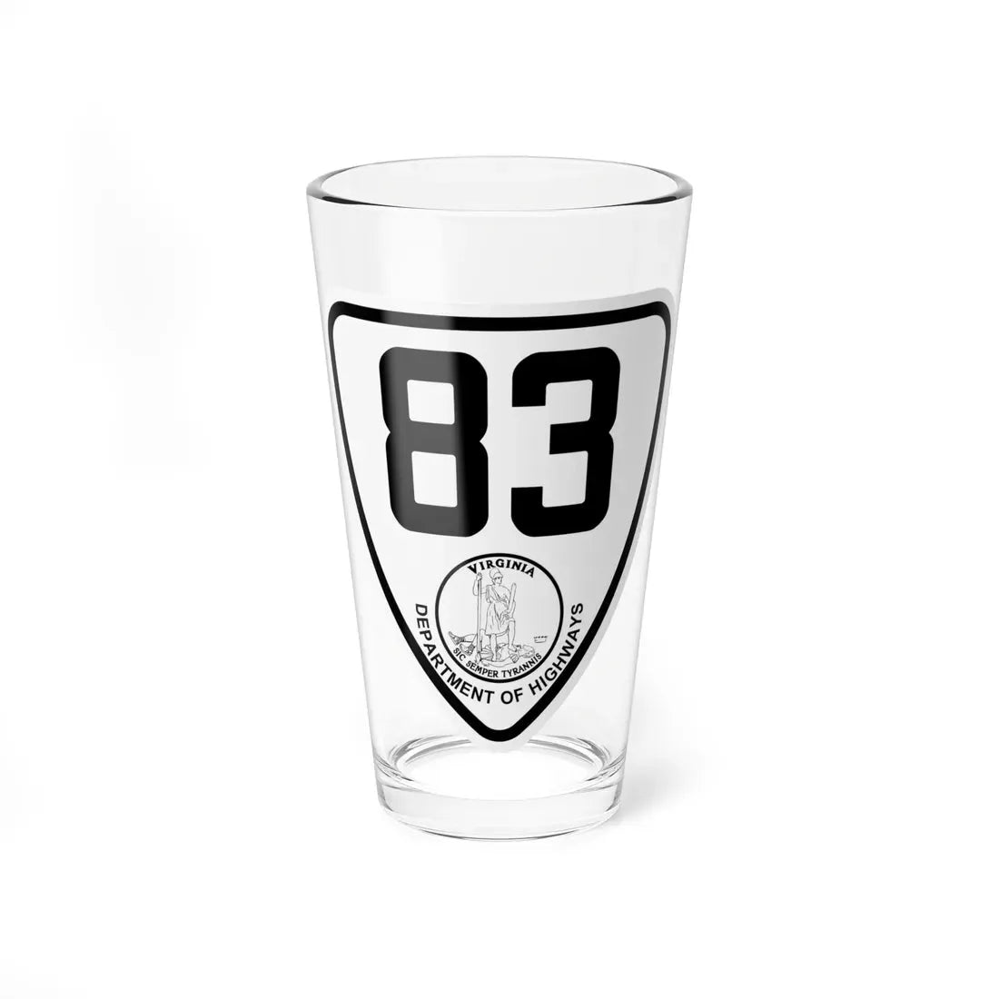 Virginia 83 1924 (Virginia) (Road Sign) Pint Glass 16oz 16oz - Go Mug Yourself
