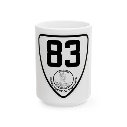 Virginia 83 1924 (Virginia) (Road Sign) White Coffee Mug 15oz - Go Mug Yourself