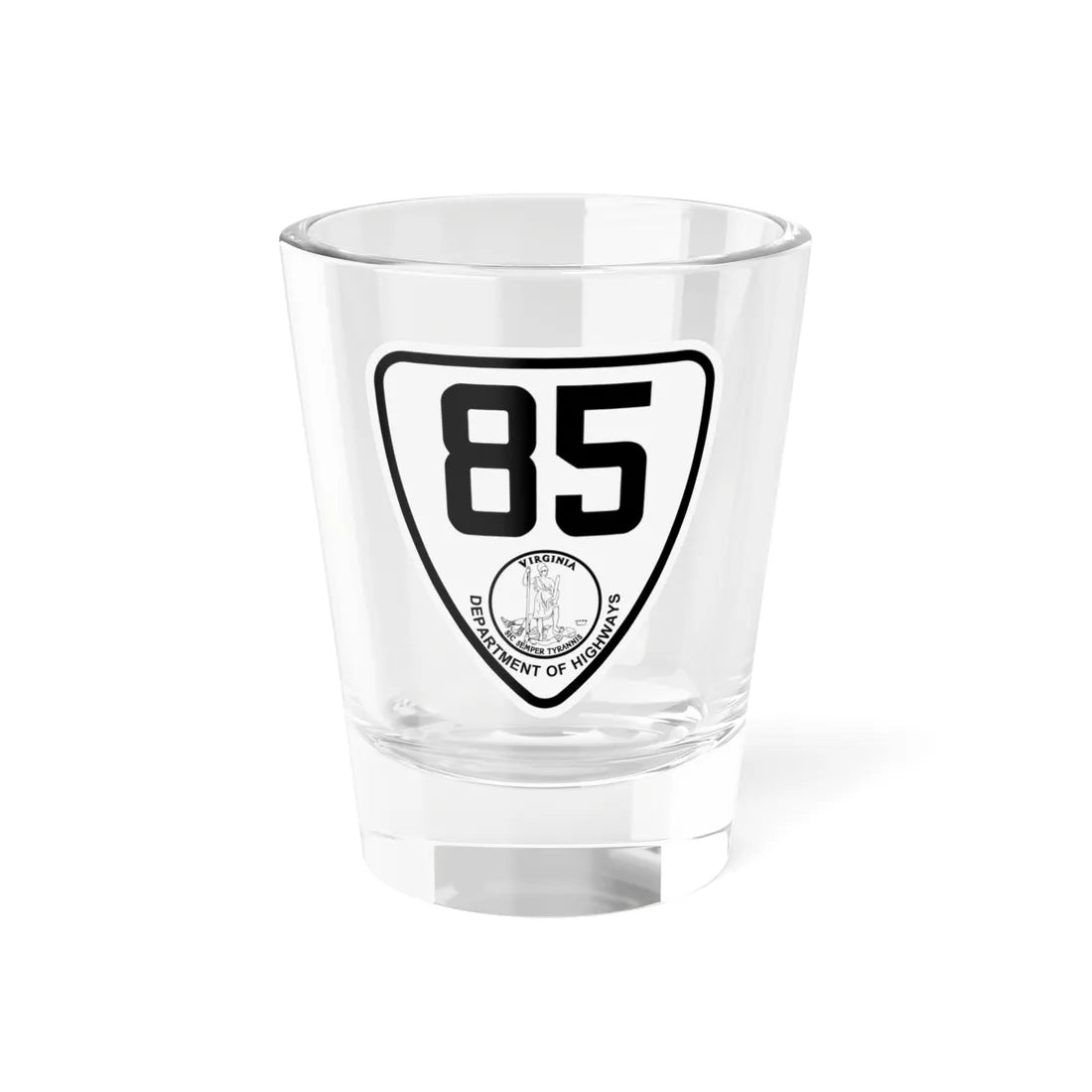 Virginia 85 1924 (Virginia) (Road Sign) Shot Glass 1.5oz 1.5oz - Go Mug Yourself