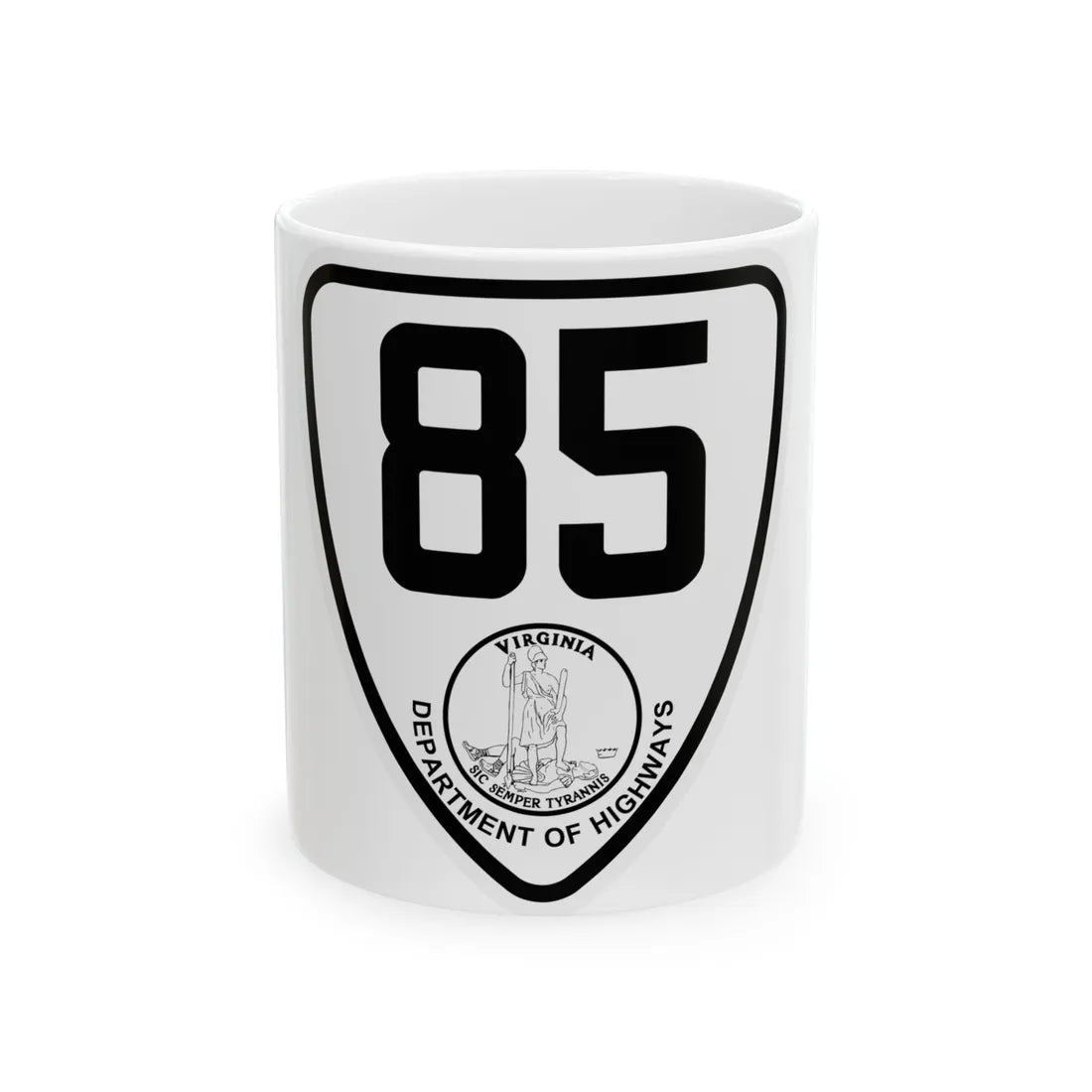 Virginia 85 1924 (Virginia) (Road Sign) White Coffee Mug 11oz - Go Mug Yourself
