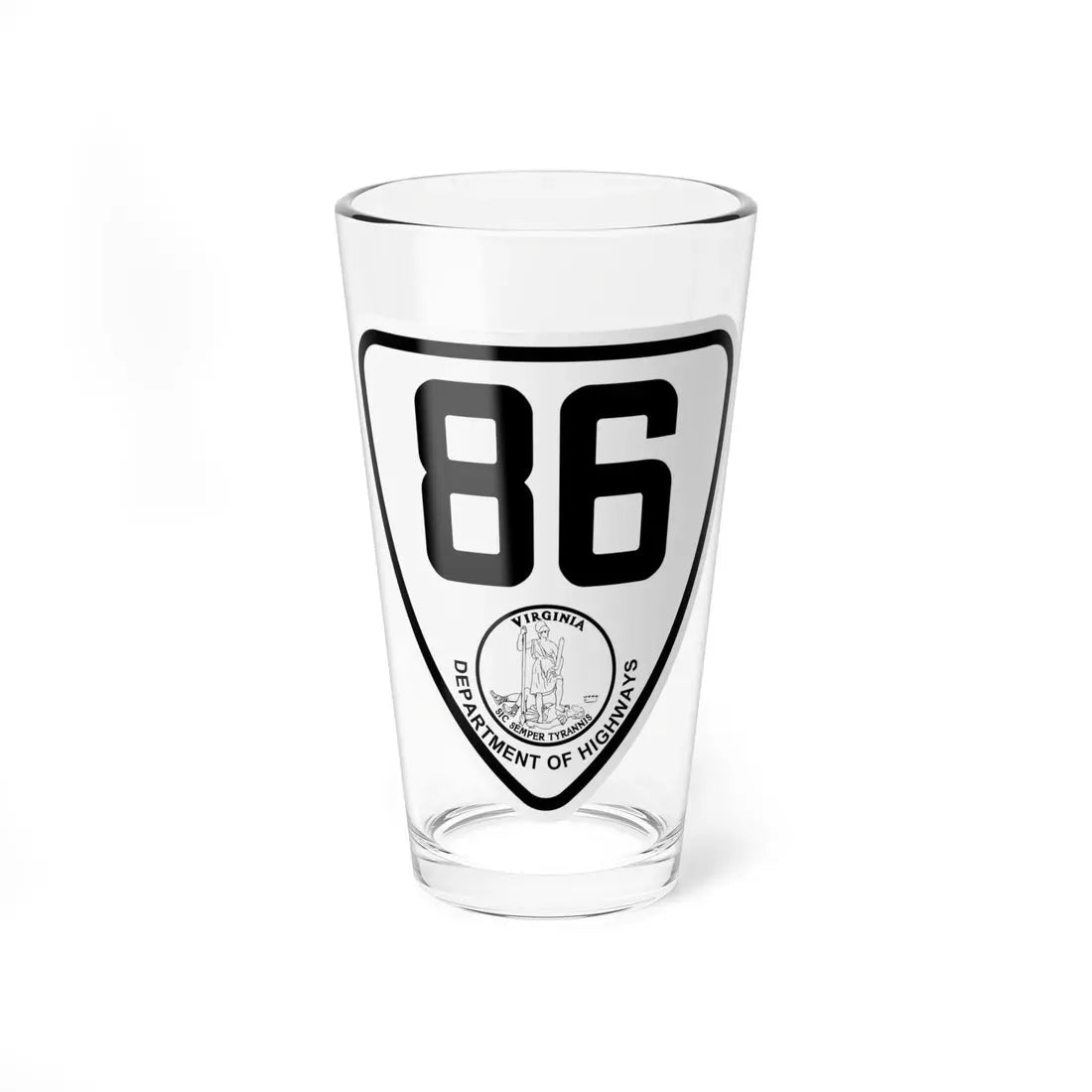 Virginia 86 1924 (Virginia) (Road Sign) Pint Glass 16oz 16oz - Go Mug Yourself