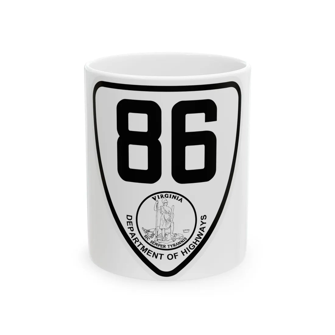 Virginia 86 1924 (Virginia) (Road Sign) White Coffee Mug 11oz - Go Mug Yourself