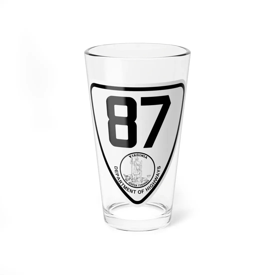 Virginia 87 1924 (Virginia) (Road Sign) Pint Glass 16oz 16oz - Go Mug Yourself