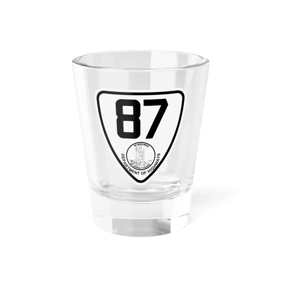 Virginia 87 1924 (Virginia) (Road Sign) Shot Glass 1.5oz 1.5oz - Go Mug Yourself