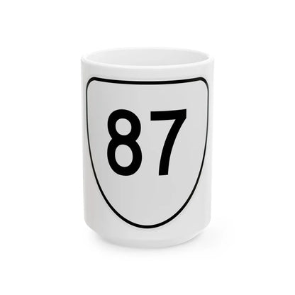 Virginia 87 1956 (Virginia) (Road Sign) White Coffee Mug 15oz - Go Mug Yourself