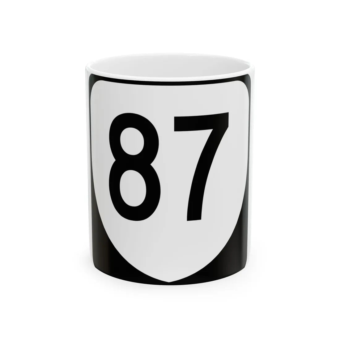 Virginia 87 (Virginia) (Road Sign) White Coffee Mug 11oz - Go Mug Yourself