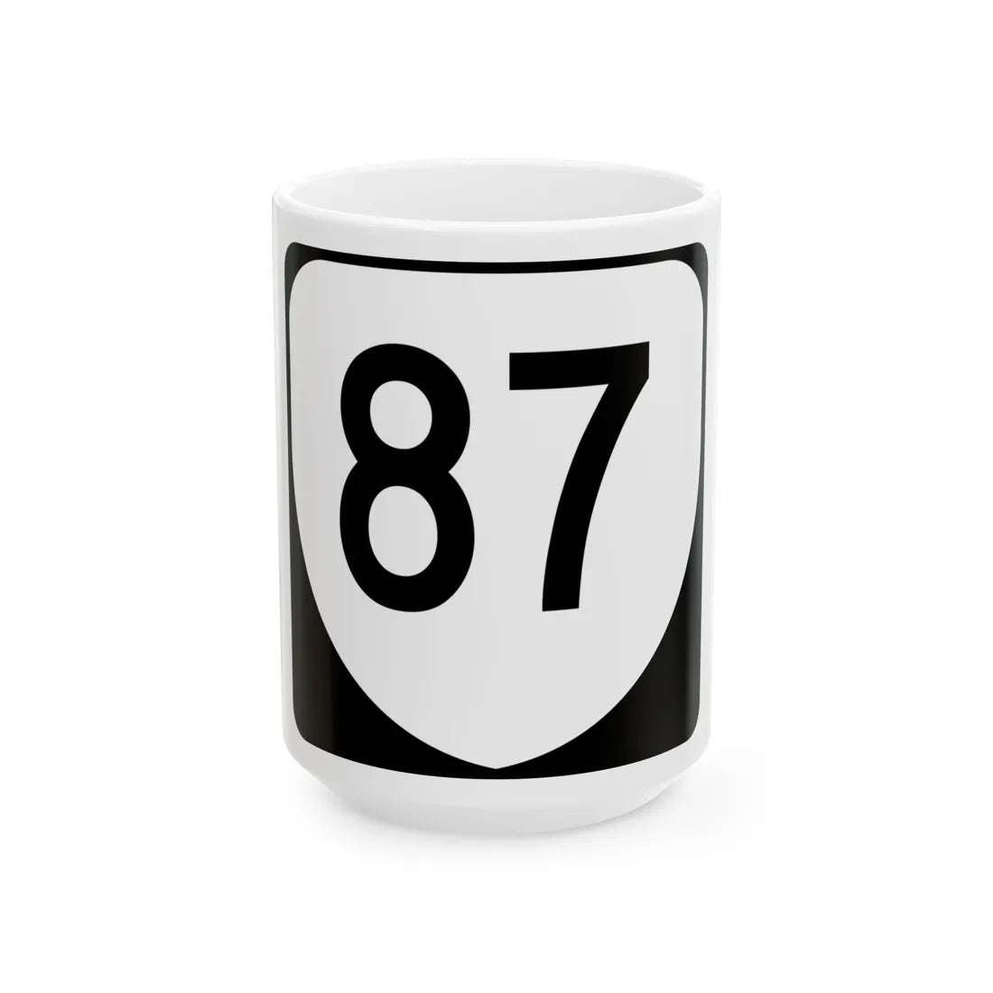 Virginia 87 (Virginia) (Road Sign) White Coffee Mug 15oz - Go Mug Yourself
