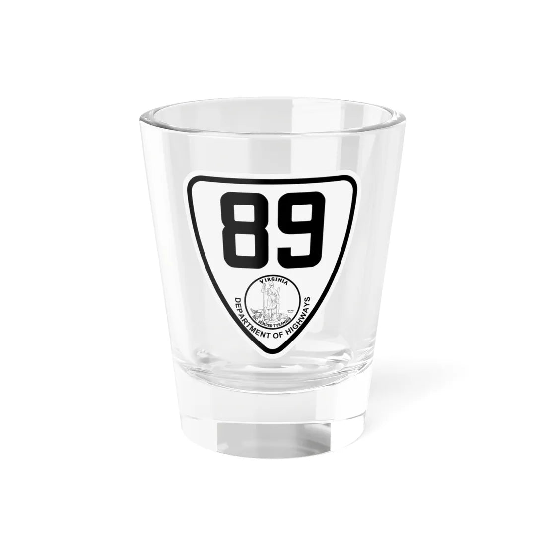 Virginia 89 1924 (Virginia) (Road Sign) Shot Glass 1.5oz 1.5oz - Go Mug Yourself