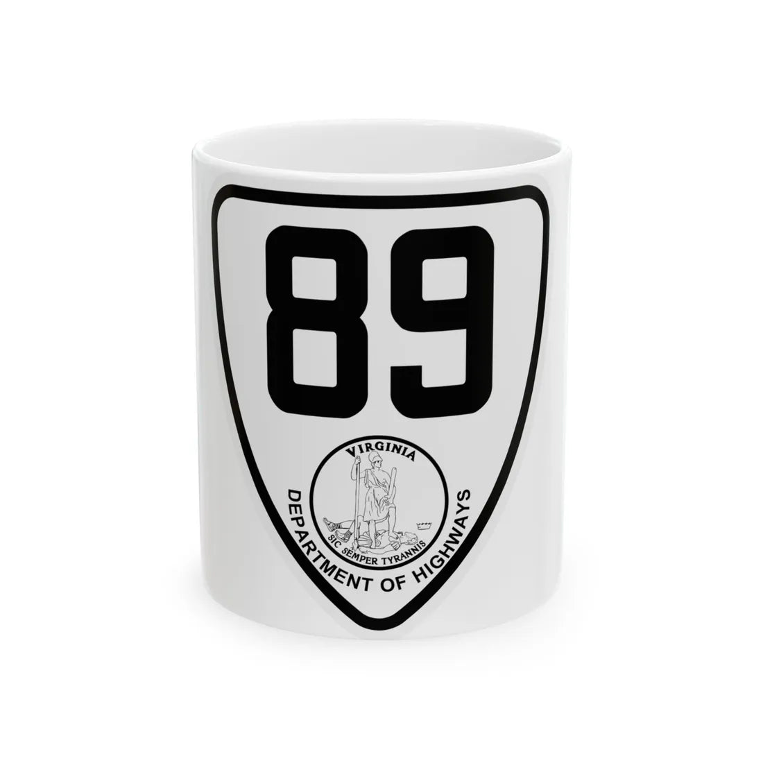 Virginia 89 1924 (Virginia) (Road Sign) White Coffee Mug 11oz - Go Mug Yourself