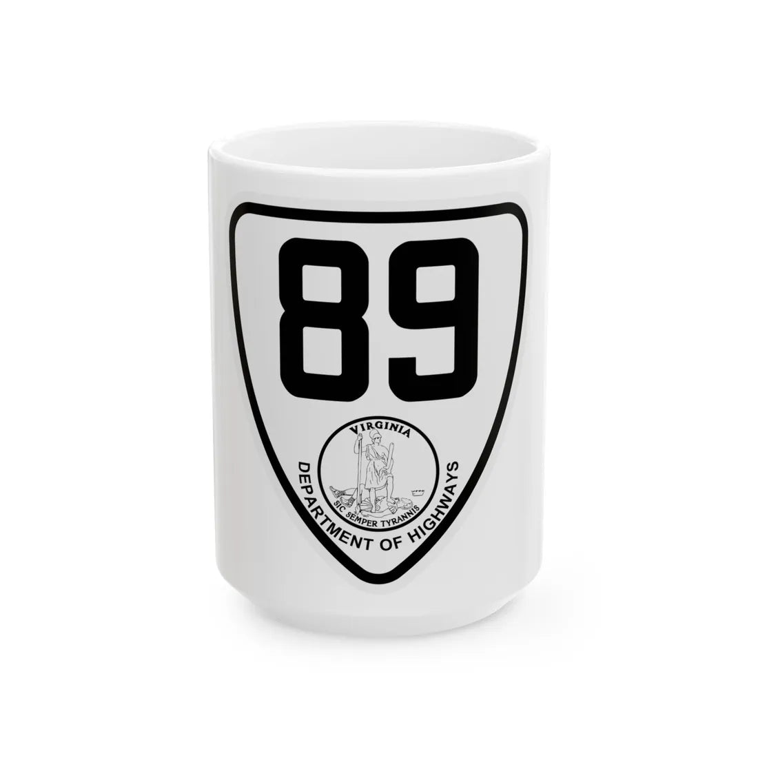 Virginia 89 1924 (Virginia) (Road Sign) White Coffee Mug 15oz - Go Mug Yourself