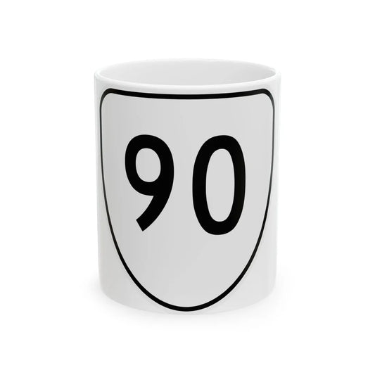 Virginia 90 1956 (Virginia) (Road Sign) White Coffee Mug 11oz - Go Mug Yourself