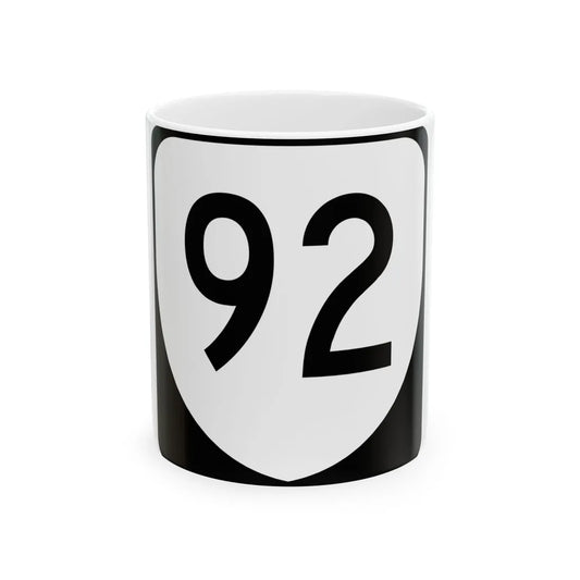 Virginia 92 (Virginia) (Road Sign) White Coffee Mug 11oz - Go Mug Yourself