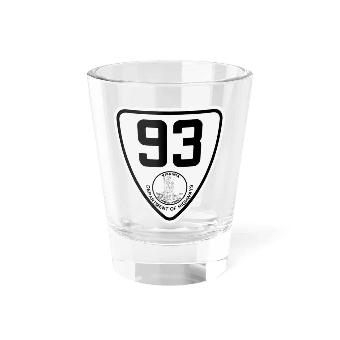 Virginia 93 1924 (Virginia) (Road Sign) Shot Glass 1.5oz 1.5oz - Go Mug Yourself