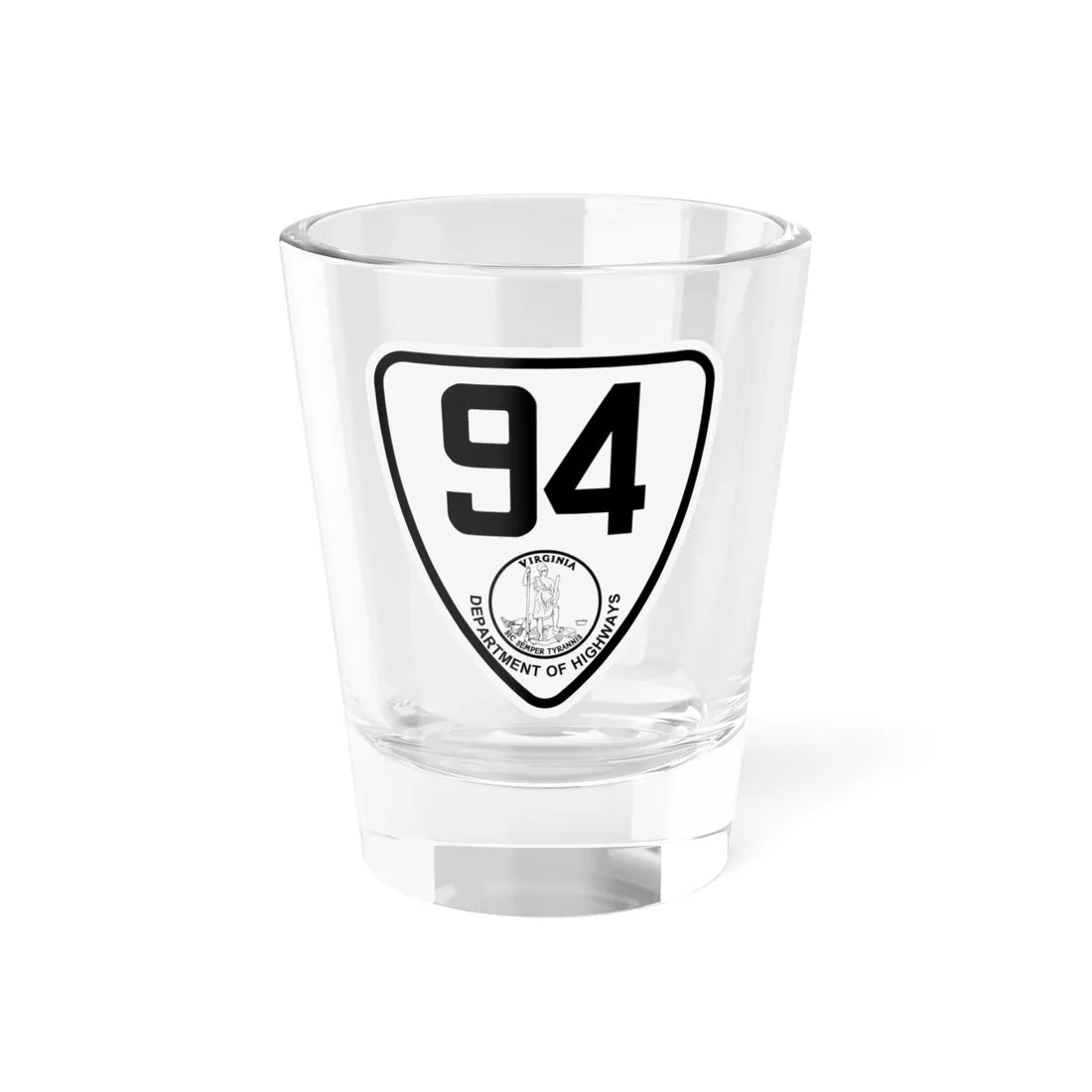Virginia 94 1924 (Virginia) (Road Sign) Shot Glass 1.5oz 1.5oz - Go Mug Yourself