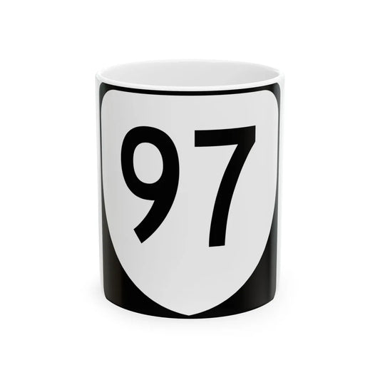 Virginia 97 (Virginia) (Road Sign) White Coffee Mug 11oz - Go Mug Yourself