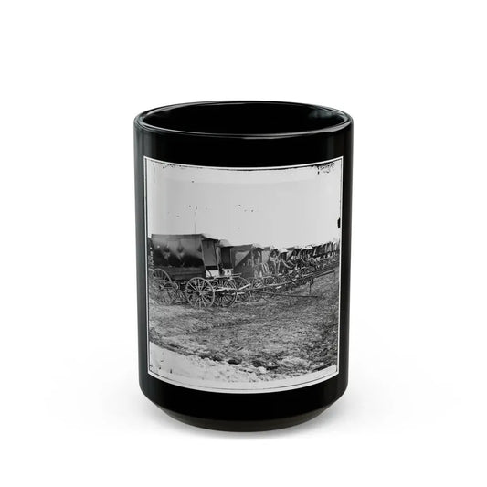 Virginia, City Point. Park Of Army Wagons (U.S. Civil War) Black Coffee Mug 15oz - Go Mug Yourself