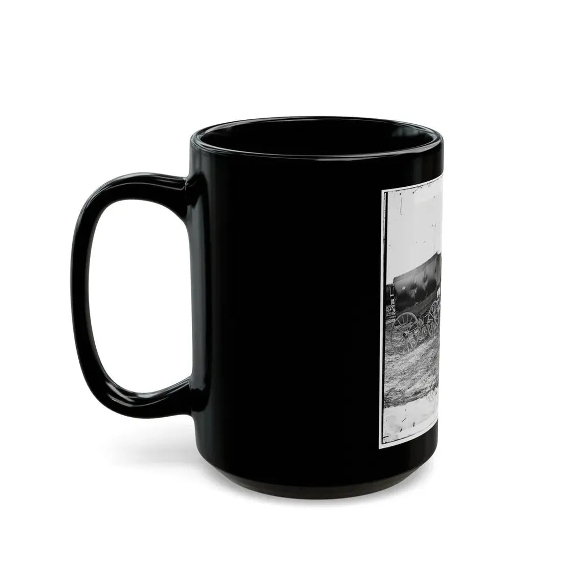 Virginia, City Point. Park Of Army Wagons (U.S. Civil War) Black Coffee Mug - Go Mug Yourself