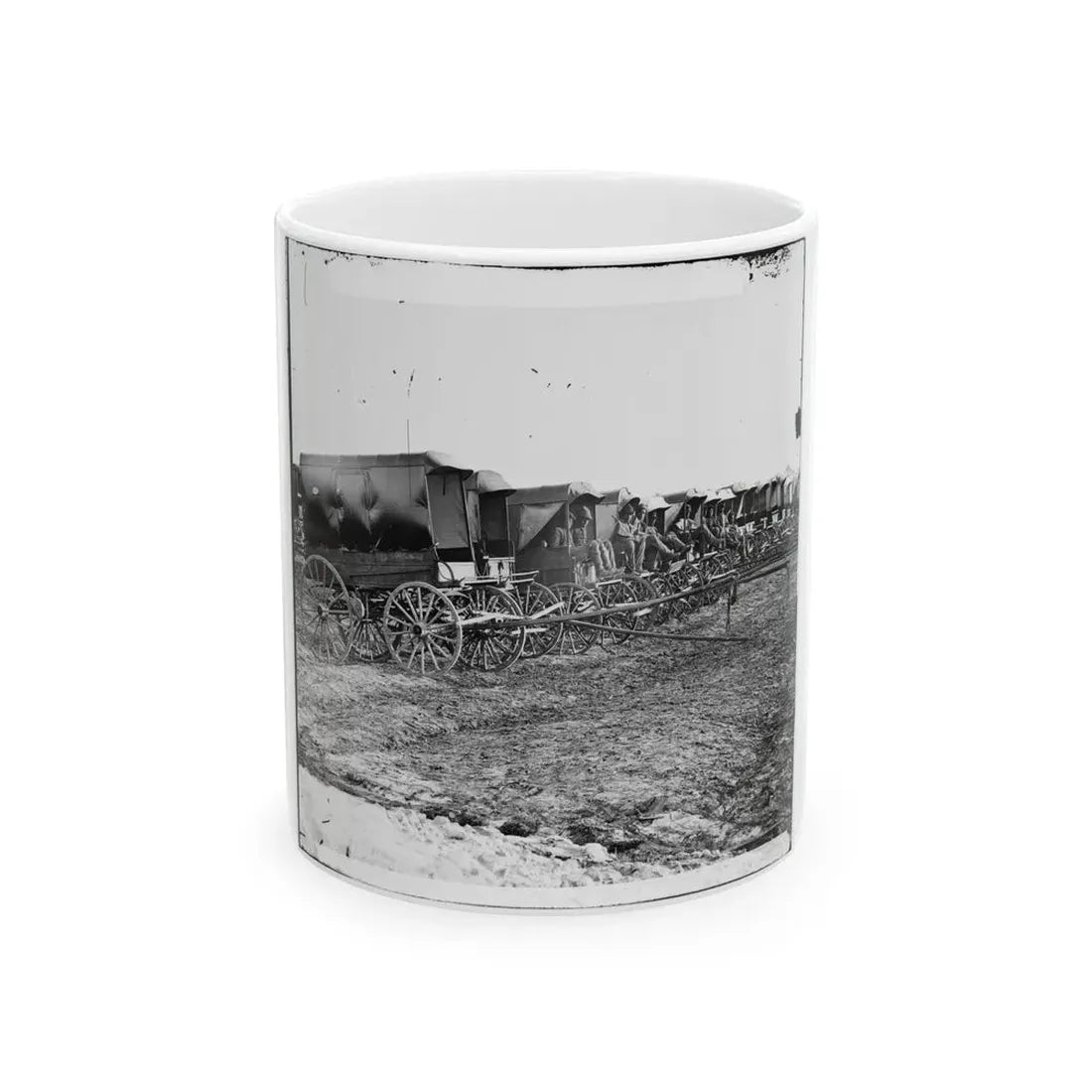 Virginia, City Point. Park Of Army Wagons (U.S. Civil War) White Coffee Mug 11oz - Go Mug Yourself