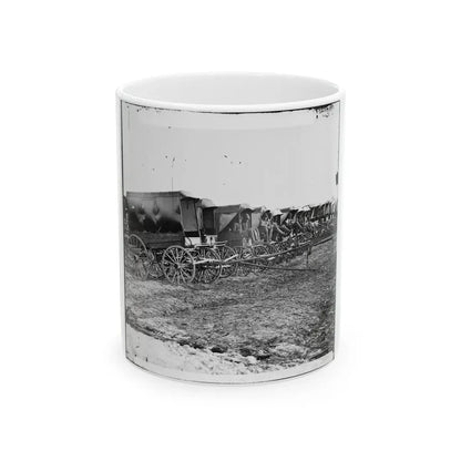 Virginia, City Point. Park Of Army Wagons (U.S. Civil War) White Coffee Mug 11oz - Go Mug Yourself