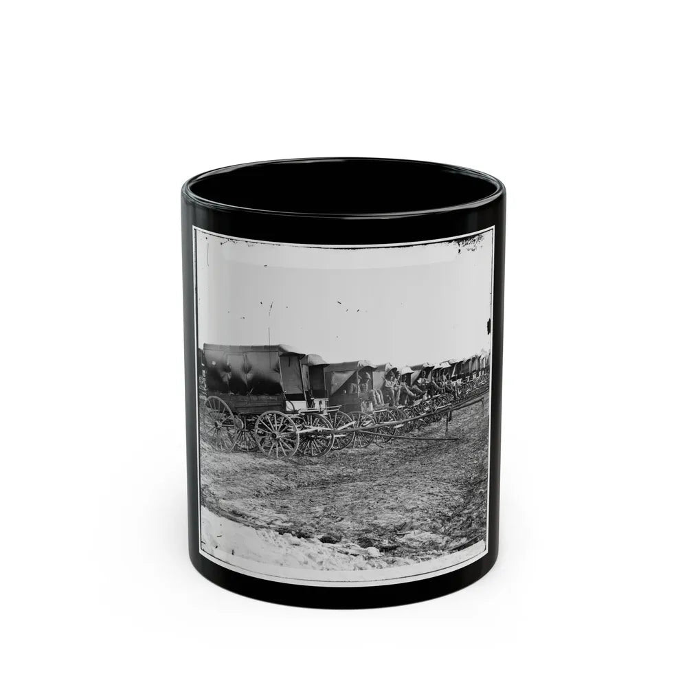 Virginia, City Point. Park Of Army Wagons (U.S. Civil War) Black Coffee Mug-11oz-Go Mug Yourself