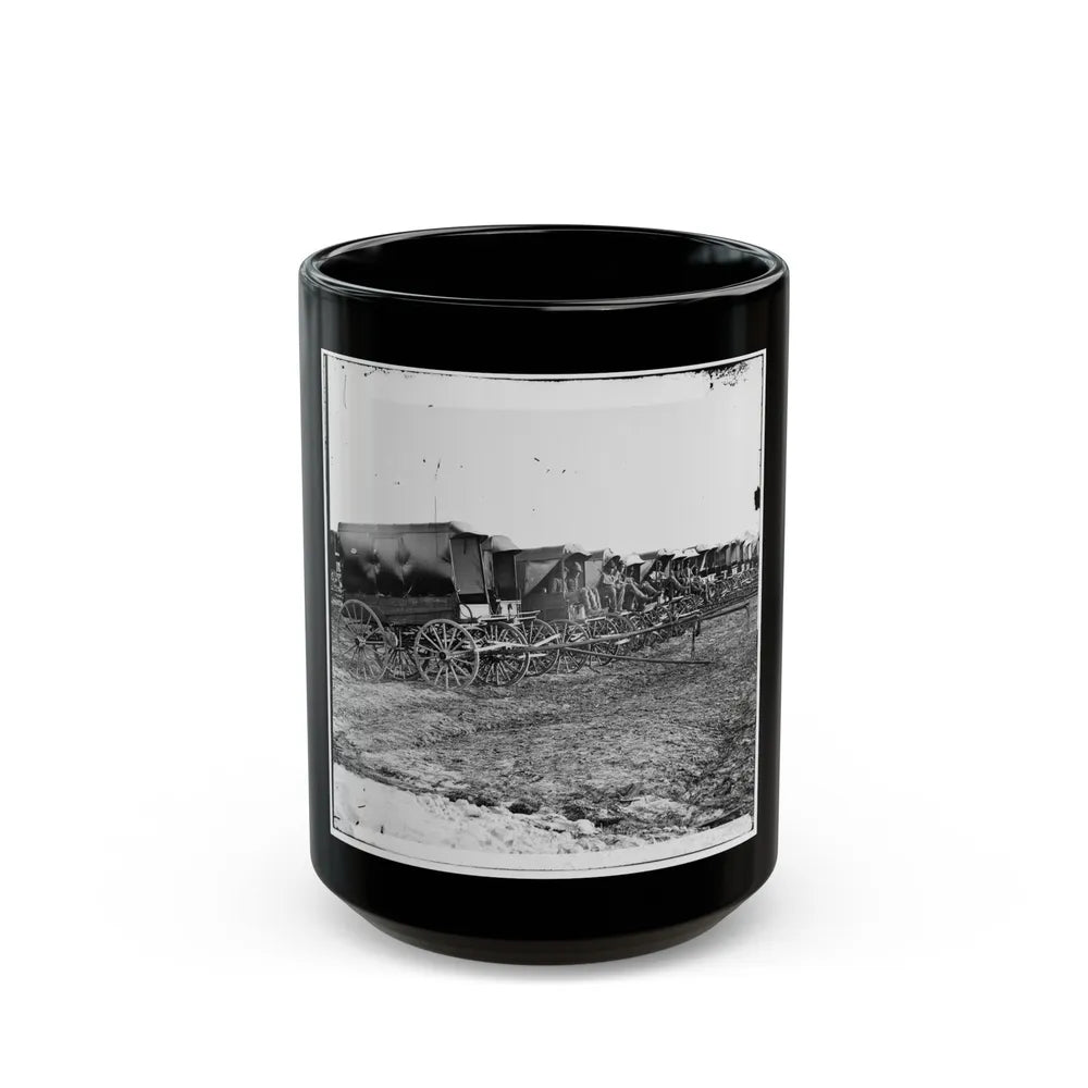 Virginia, City Point. Park Of Army Wagons (U.S. Civil War) Black Coffee Mug-15oz-Go Mug Yourself