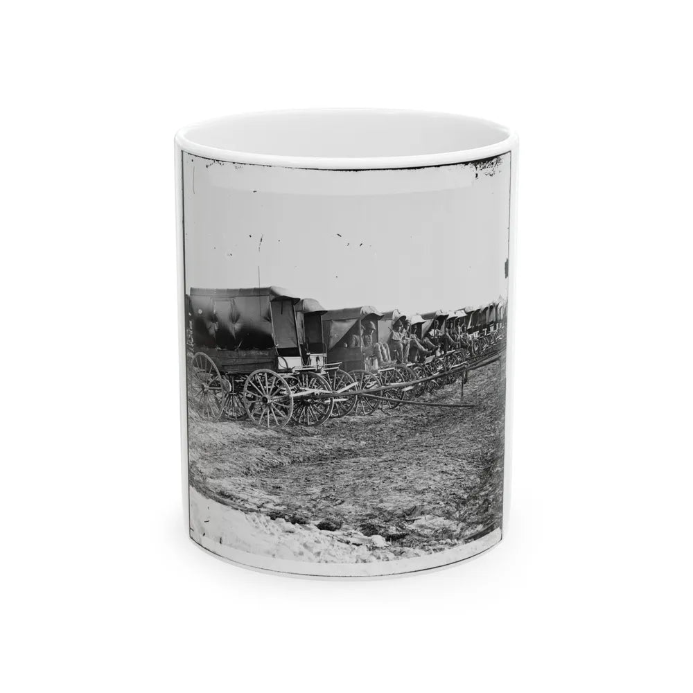 Virginia, City Point. Park Of Army Wagons (U.S. Civil War) White Coffee Mug-11oz-Go Mug Yourself