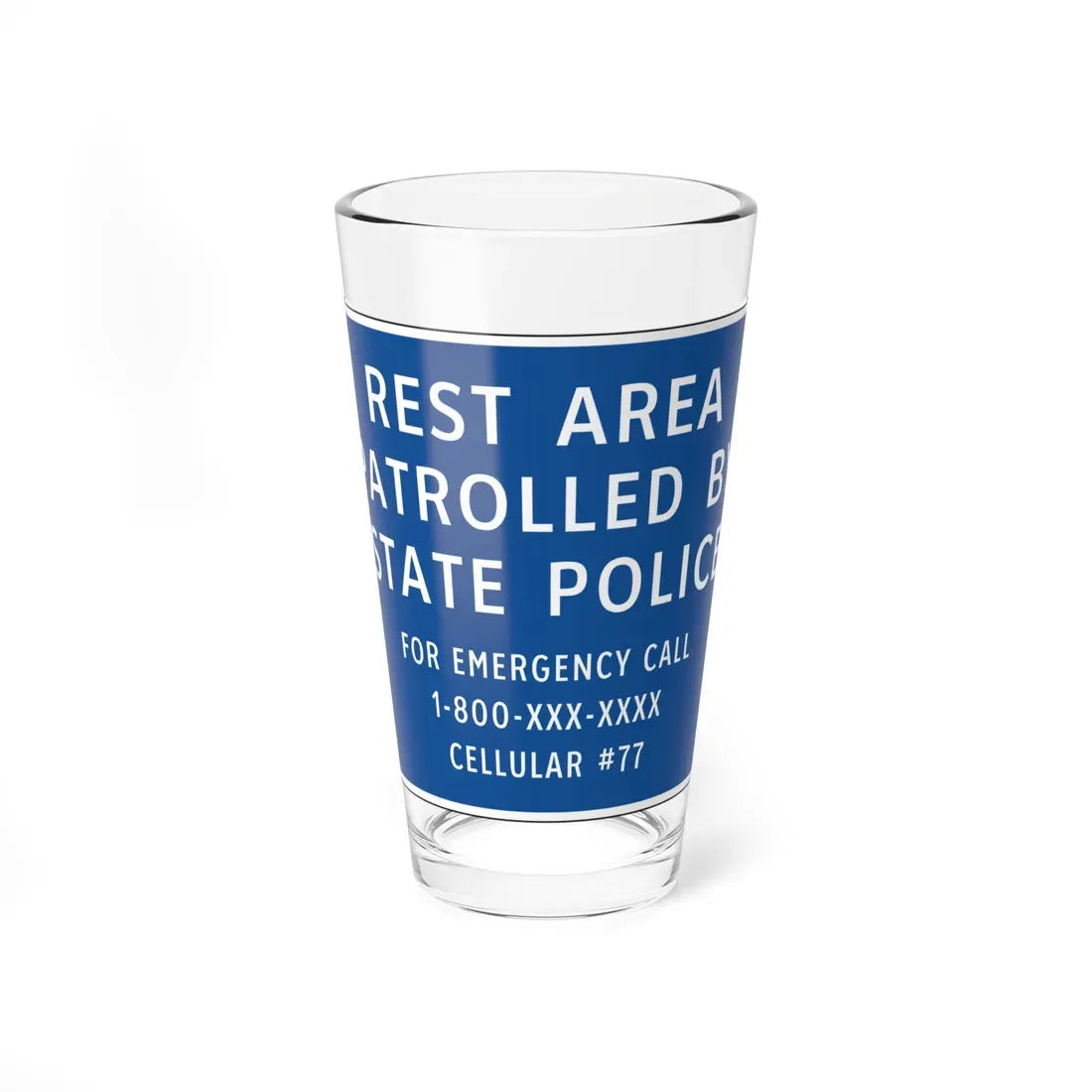Virginia D0-V1 (Virginia) (Road Sign) Pint Glass 16oz 16oz - Go Mug Yourself
